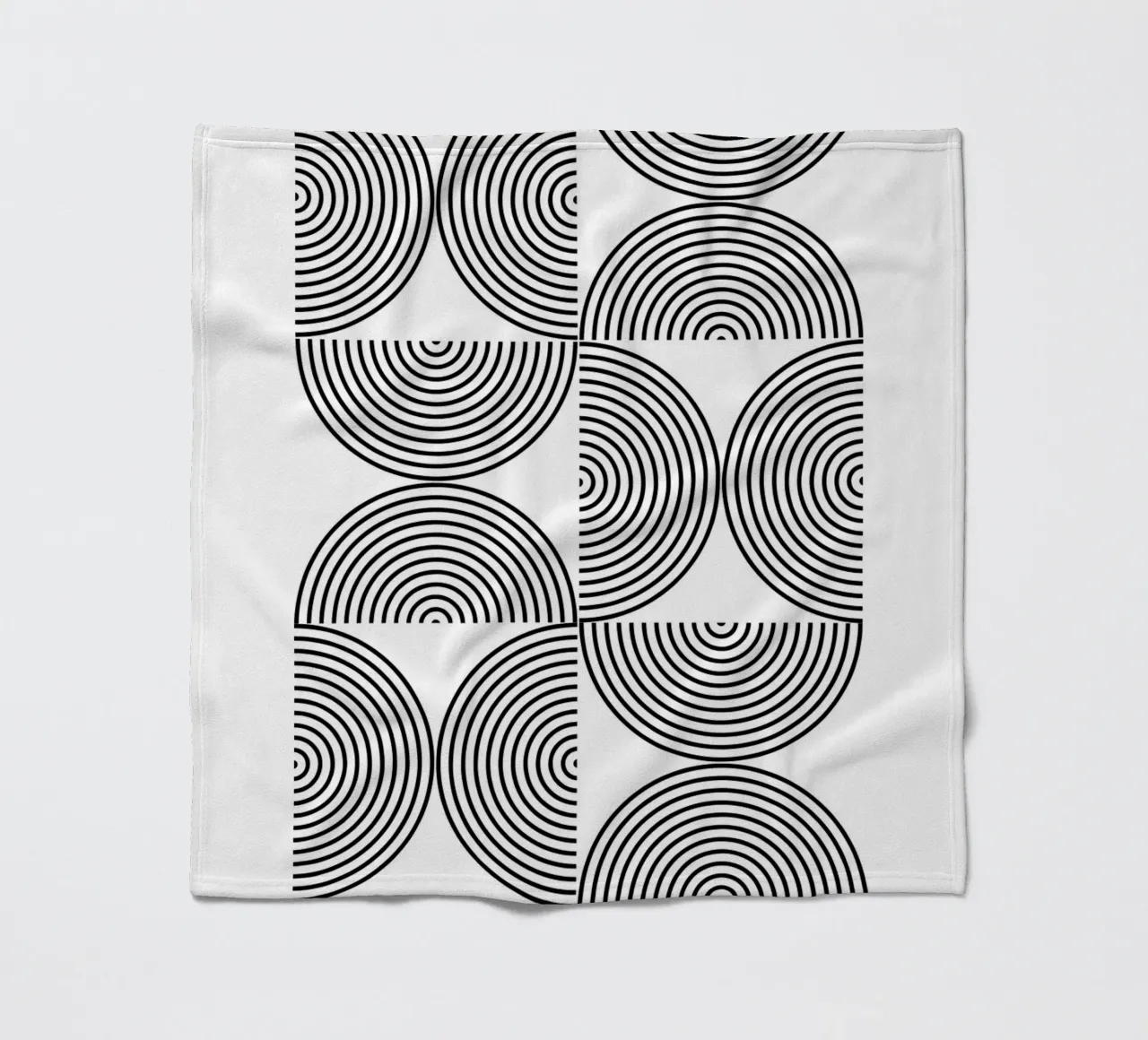 Bauhaus Geometric Circles B&W Abstract 1919 fleece blanket by NorwesClub