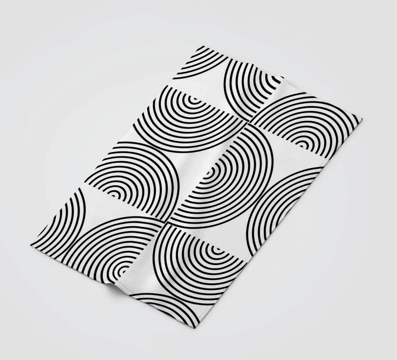 Bauhaus Geometric Circles B&W Abstract 1919 fleece blanket by NorwesClub