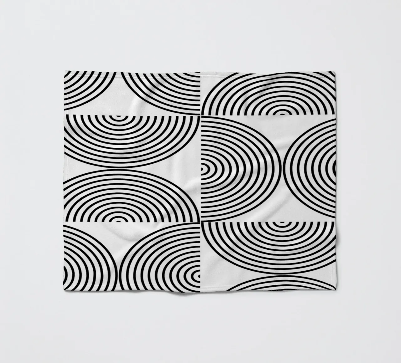 Bauhaus Geometric Circles B&W Abstract 1919 fleece blanket by NorwesClub