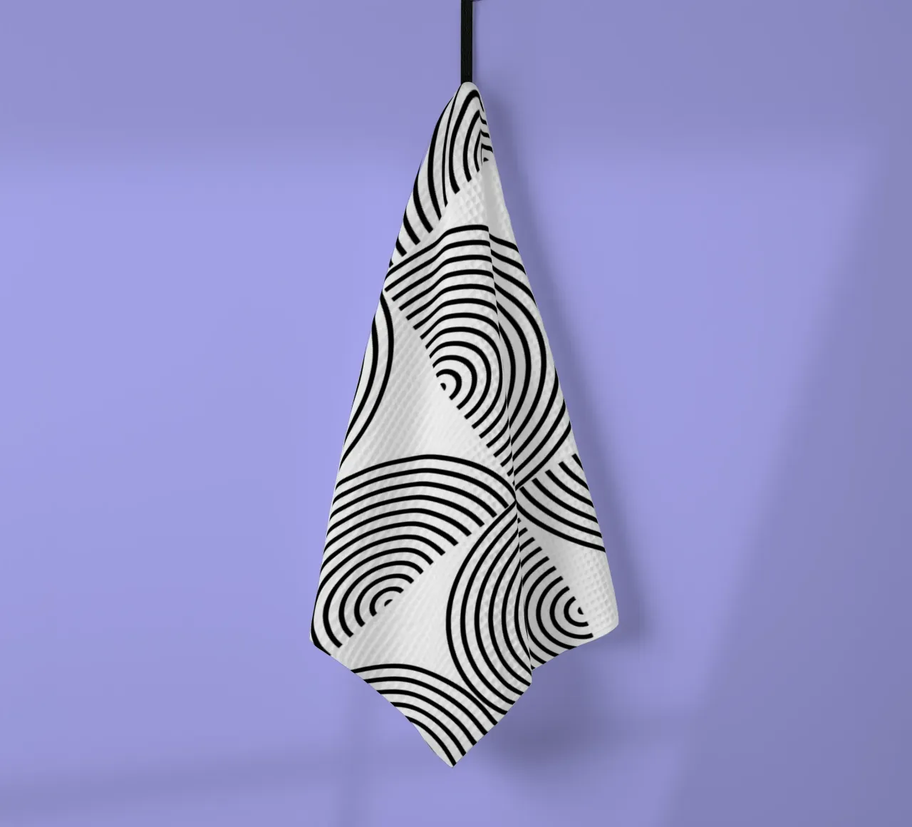 Cercles géométriques Bauhaus N&B Abstrait 1919 torchon de NorwesClub