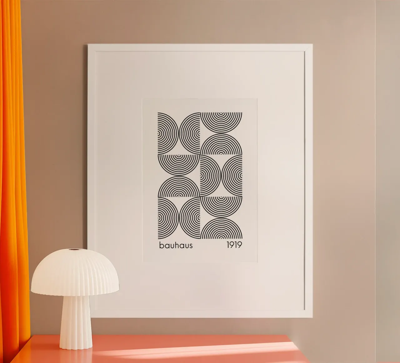 Bauhaus Geometric Circles B&W Abstract 1919 hahnemühle by NorwesClub
