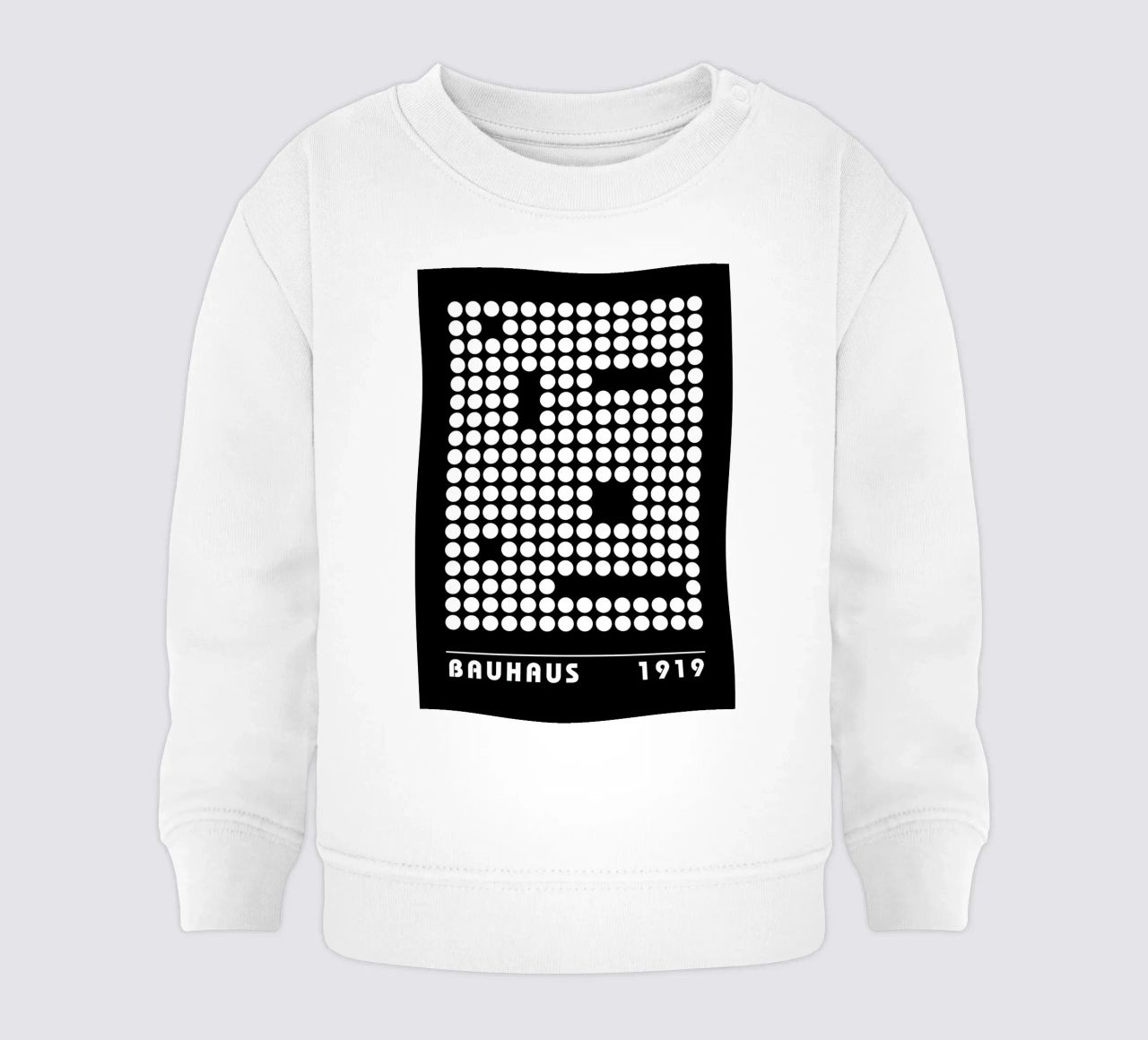 Bauhaus Cerchi geometrici B&N Astratto 1919 felpa neonato da NorwesClub