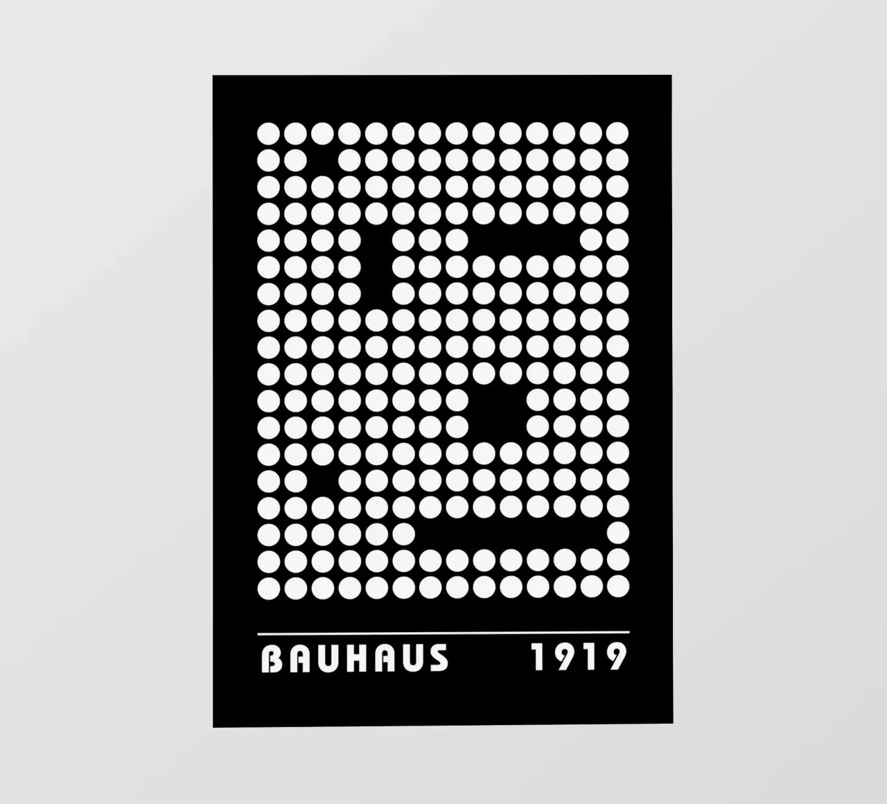 Cercles géométriques Bauhaus N&B Abstrait 1919 film rétro-éclairé de NorwesClub