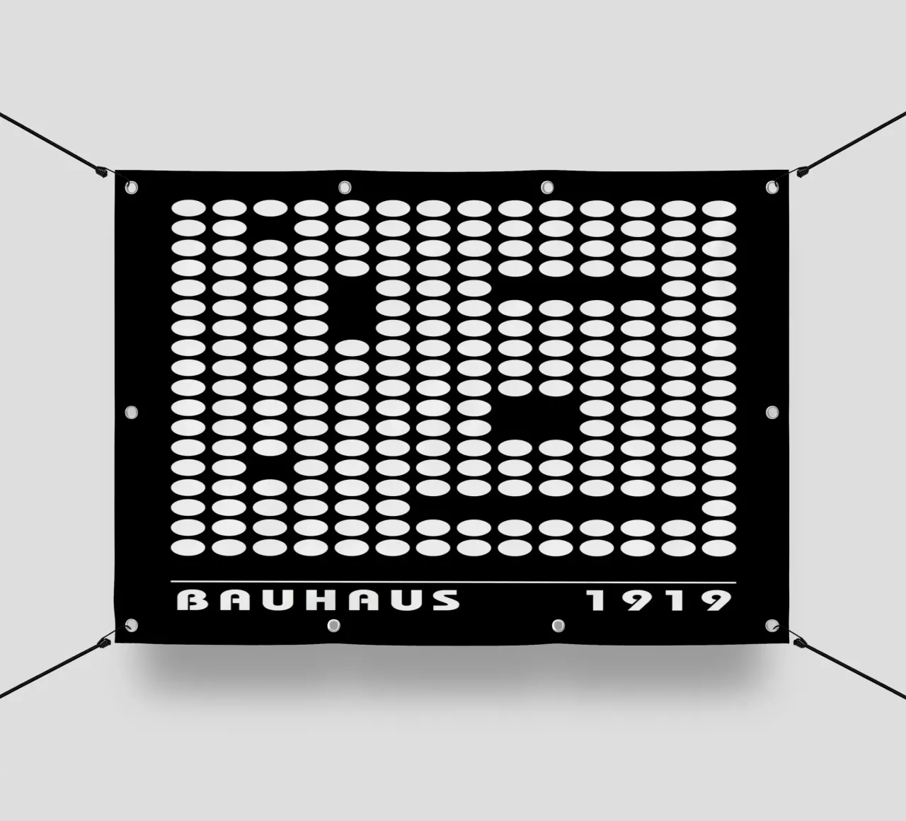 Bauhaus Geometric Circles B&W Abstract 1919 pvc cover by NorwesClub