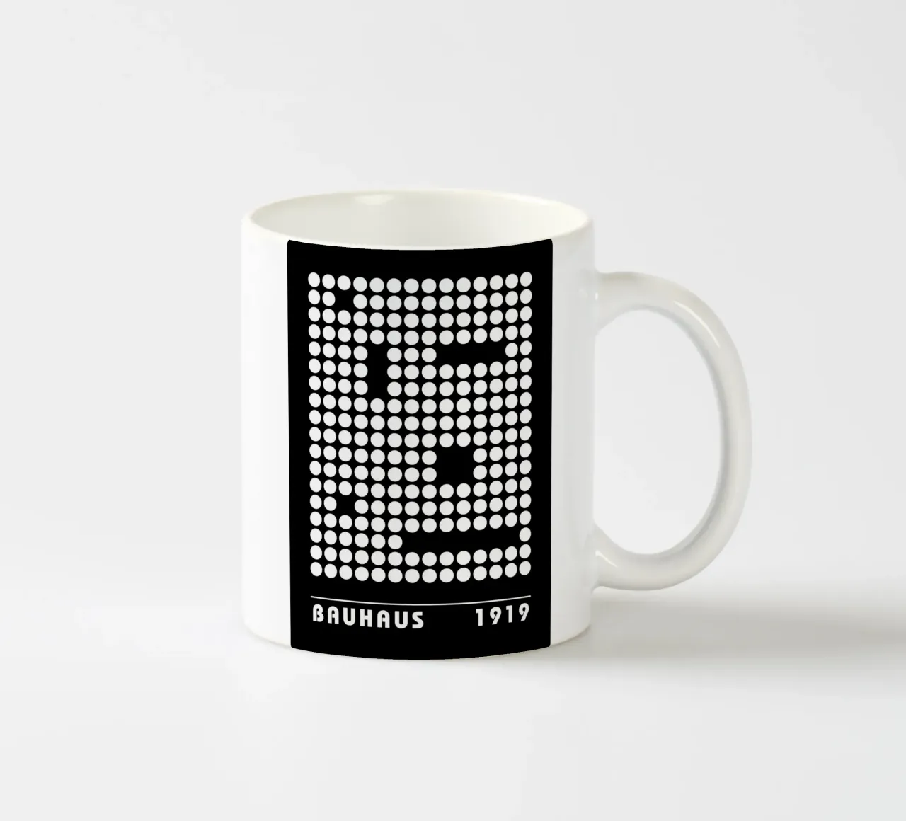 Bauhaus Geometrische cirkels B&W Abstract 1919 keramische mok van NorwesClub