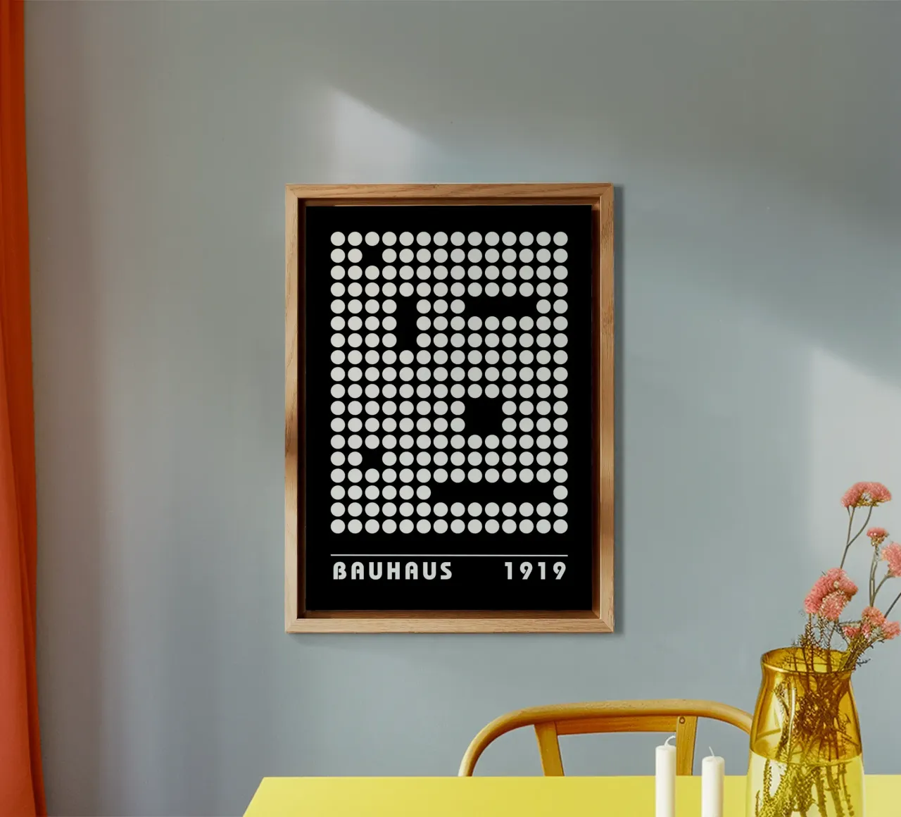 Bauhaus Geometric Circles B&W Abstract 1919 alu-dibond by NorwesClub