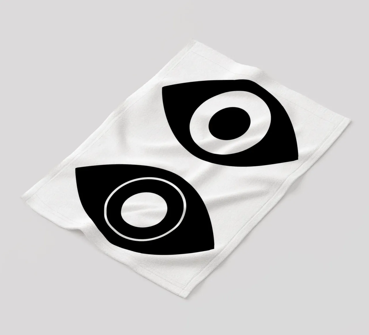 Bauhaus Gestileerde Ogen Zwart Wit Abstract 1919 fleecedeken van NorwesClub
