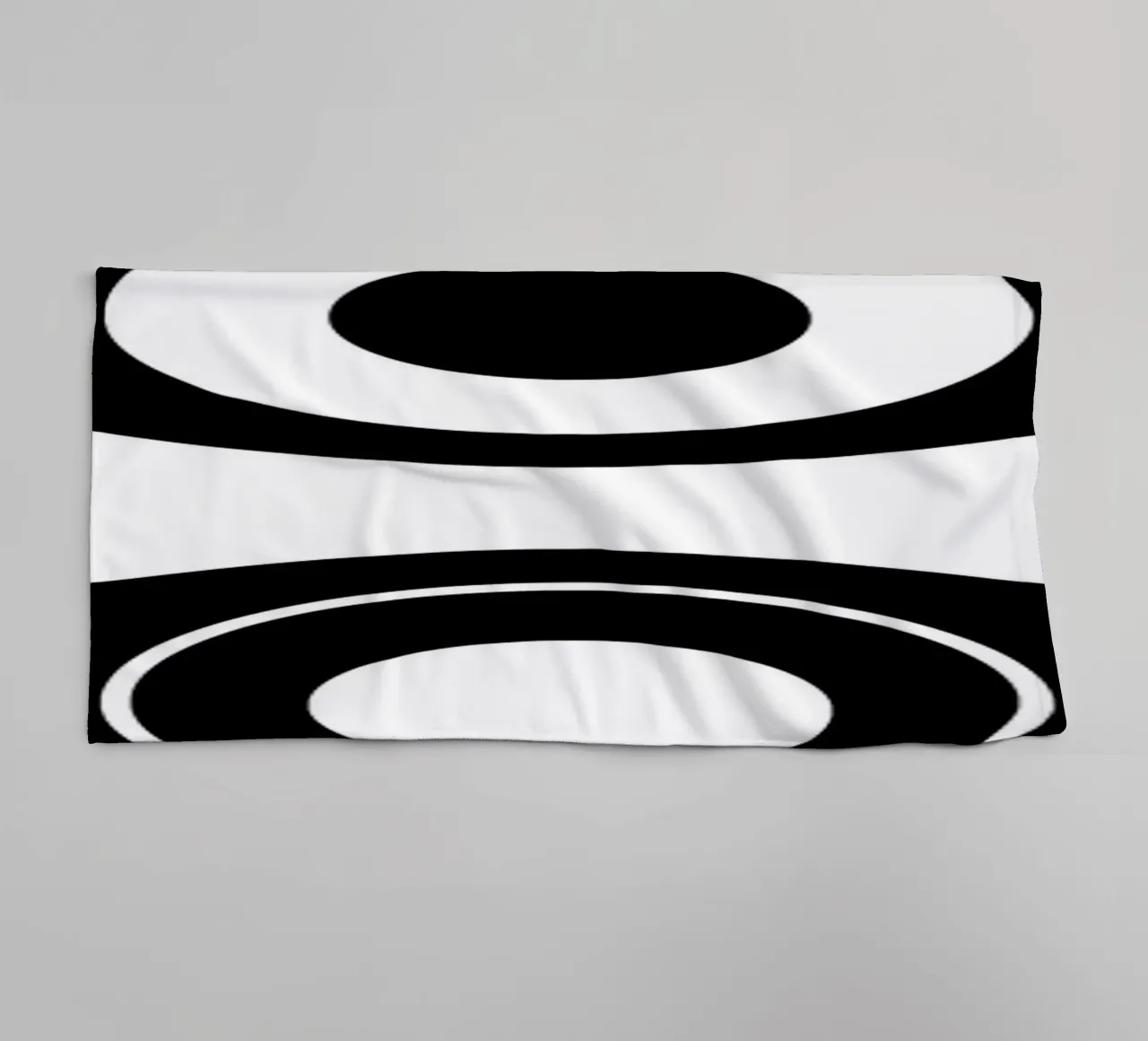 Bauhaus Gestileerde Ogen Zwart Wit Abstract 1919 badhanddoek van NorwesClub