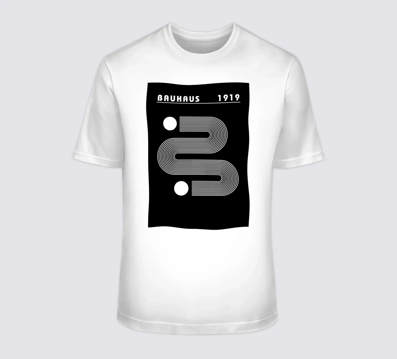 Bauhaus Geometric Circles B&W Abstract 1919 t-shirt by NorwesClub