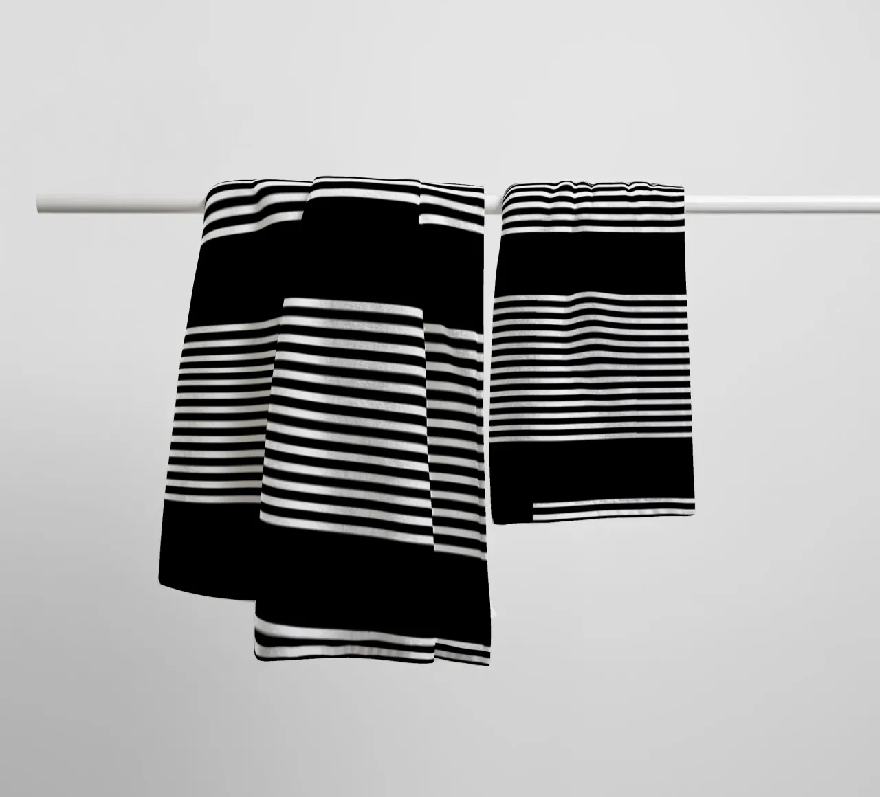 Bauhaus Geometric Circles B&W Abstract 1919 towel by NorwesClub
