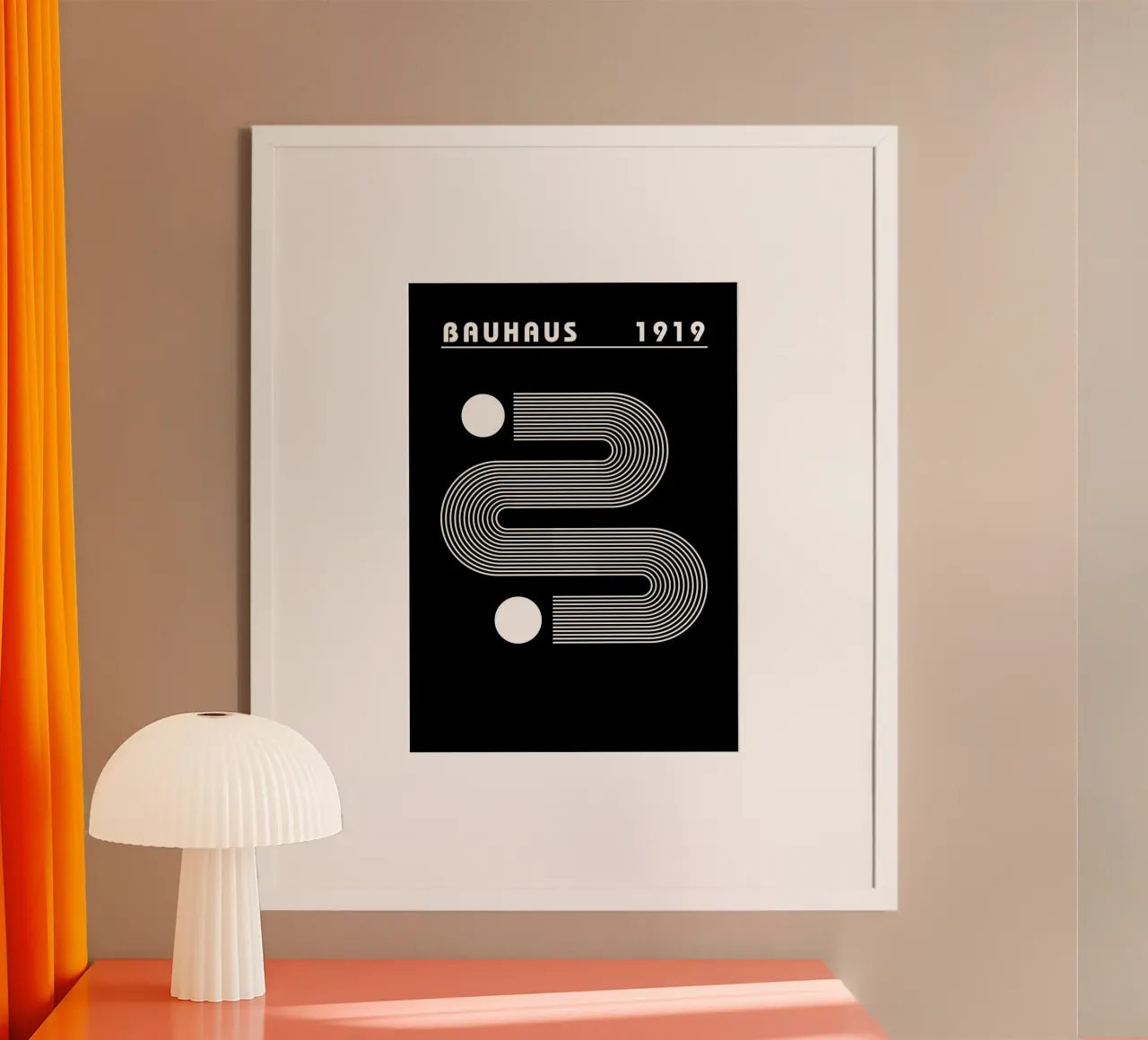 Bauhaus Geometric Circles B&W Abstract 1919 hahnemühle by NorwesClub