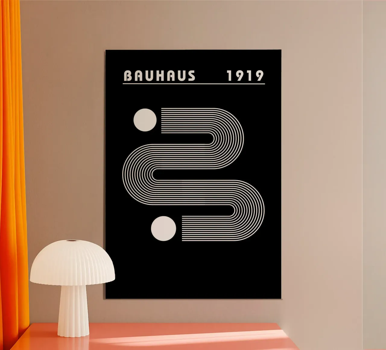 Bauhaus Geometric Circles B&W Abstract 1919 hahnemühle by NorwesClub