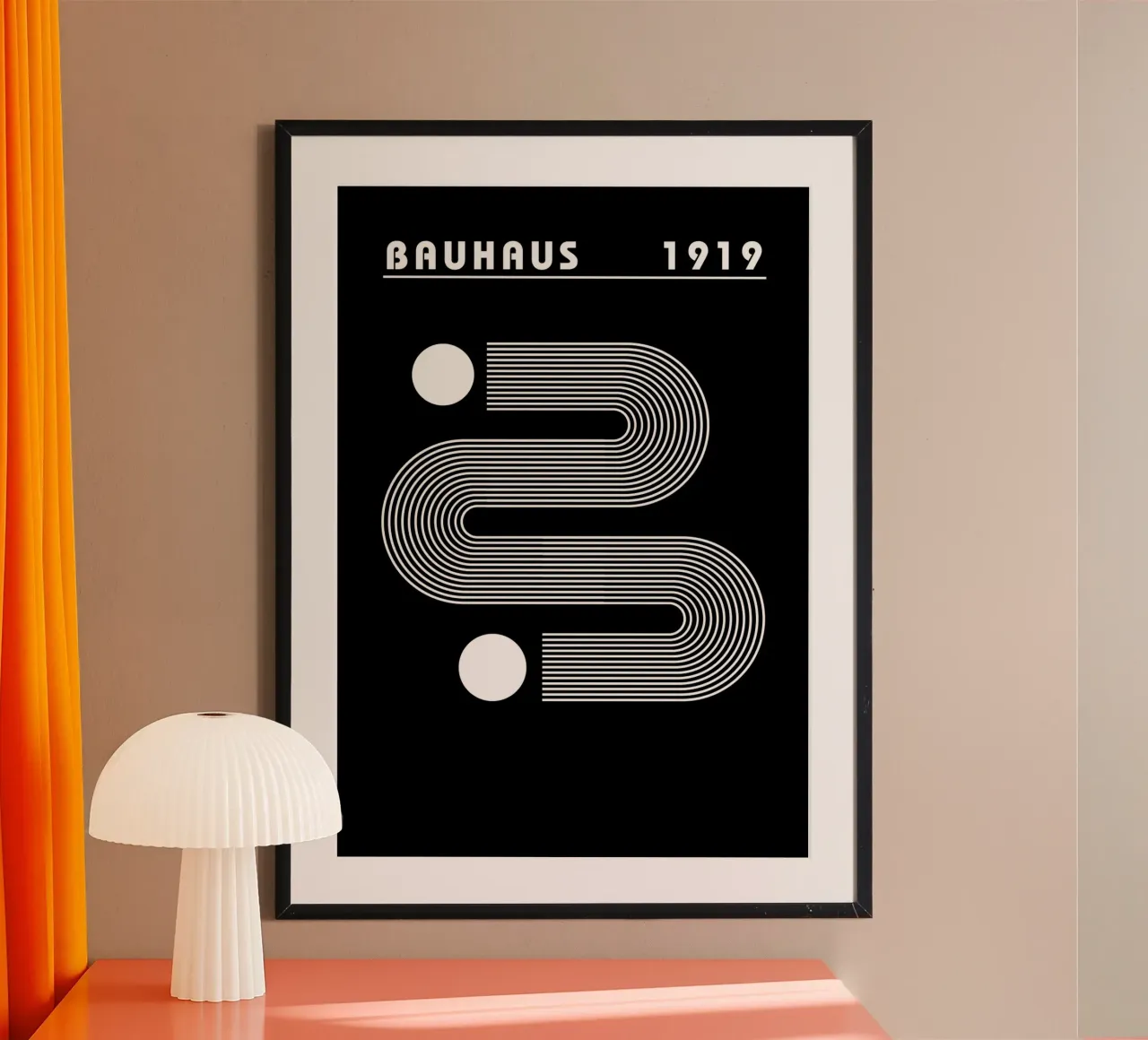 Bauhaus Geometric Circles B&W Abstract 1919 hahnemühle by NorwesClub