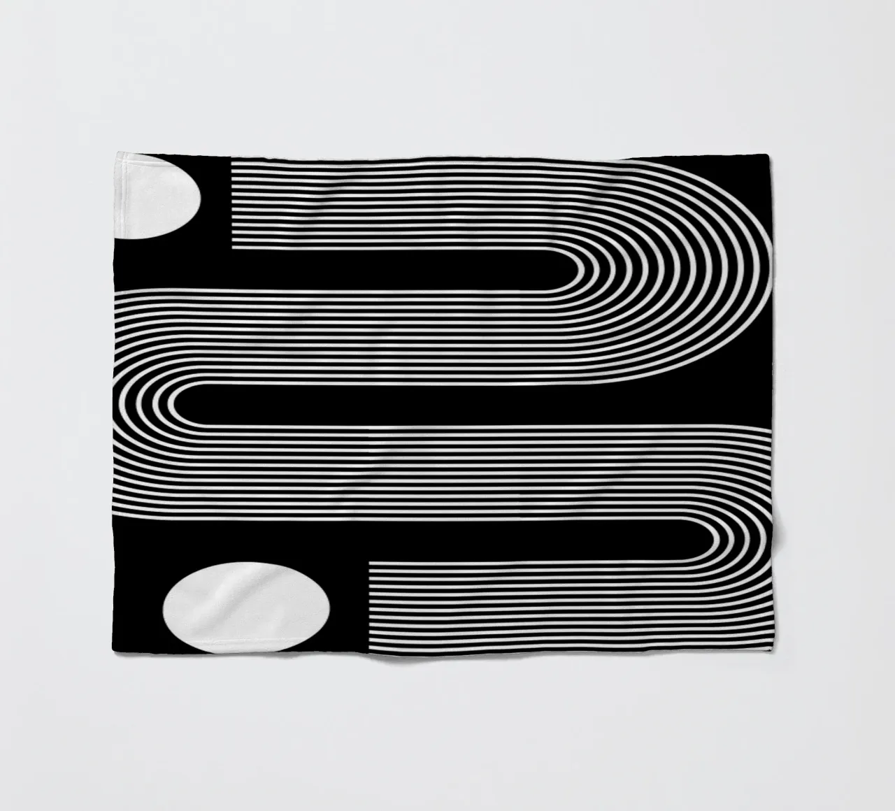 Bauhaus Geometrische Kreise B&W Abstrakt 1919 Fleecedecke von NorwesClub