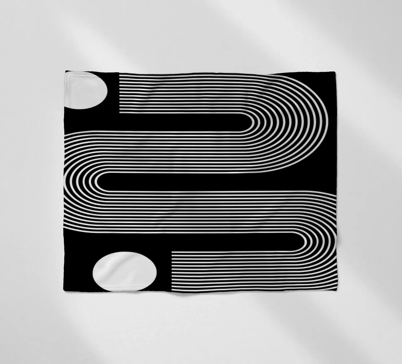 Bauhaus Geometrische Kreise B&W Abstrakt 1919 Fleecedecke von NorwesClub