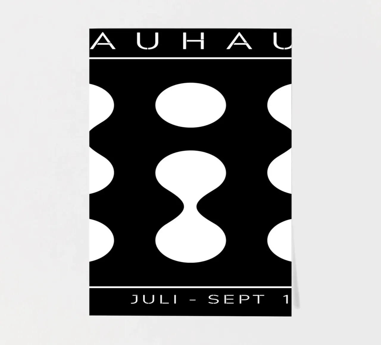 Mostra Bauhaus 1923 Rosso geometrico Nero foglio adesivo da NorwesClub