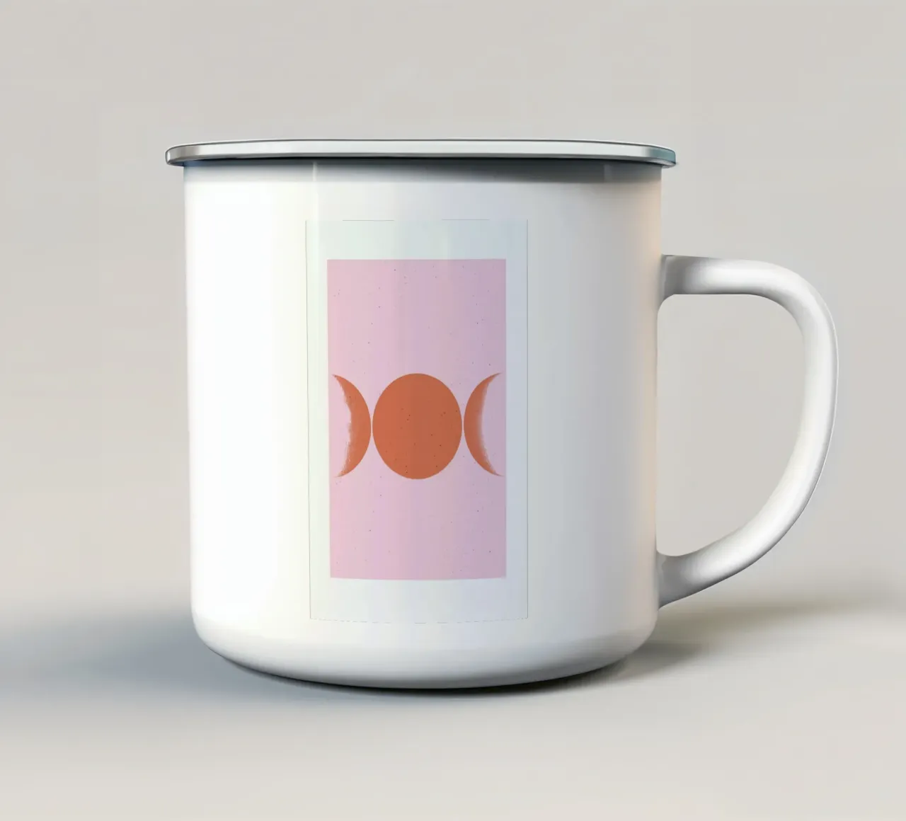 Orange Moon tazza in smalto da daylight design studio