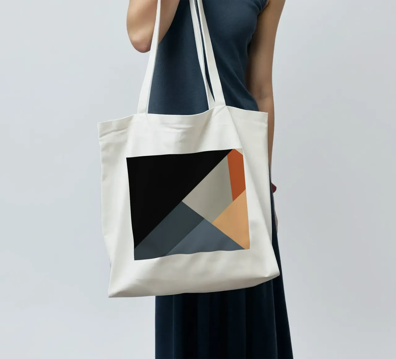 Minimal Muted color geometrical nordic art 06 #1 borsa in juta da Little Dean
