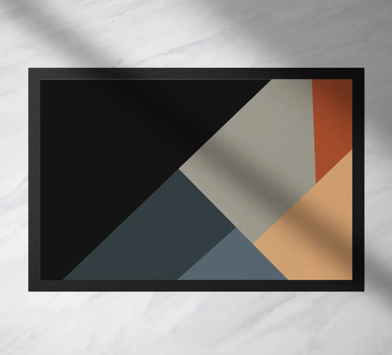 Minimal Muted color geometrical nordic art 06 #1 doormat by Little Dean