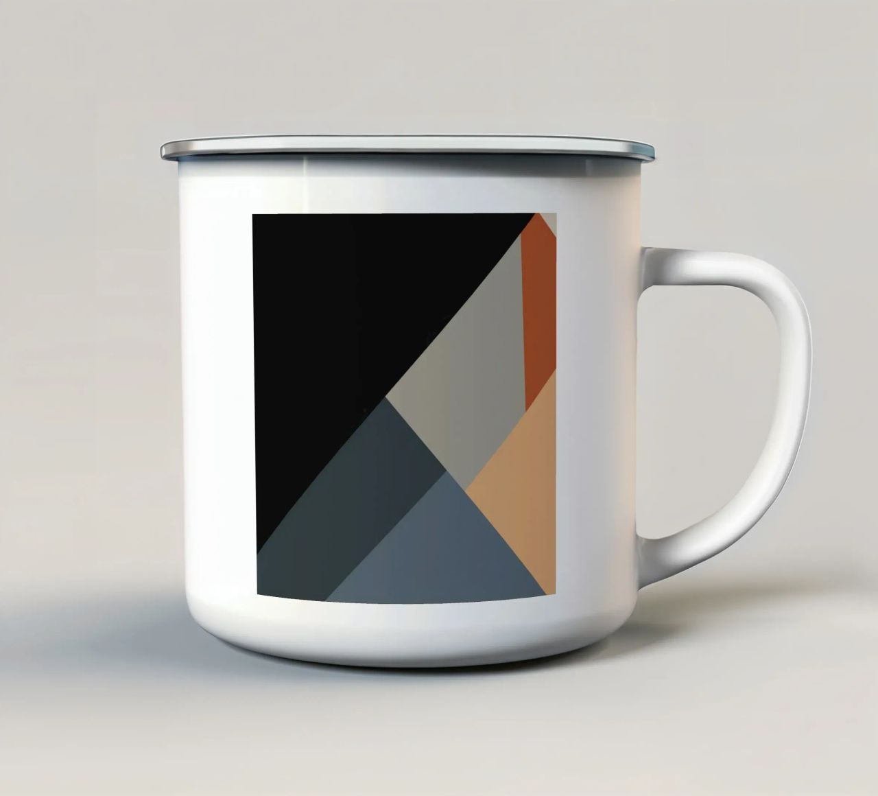 Minimal Muted color geometrical nordic art 06 #1 tazza in smalto da Little Dean