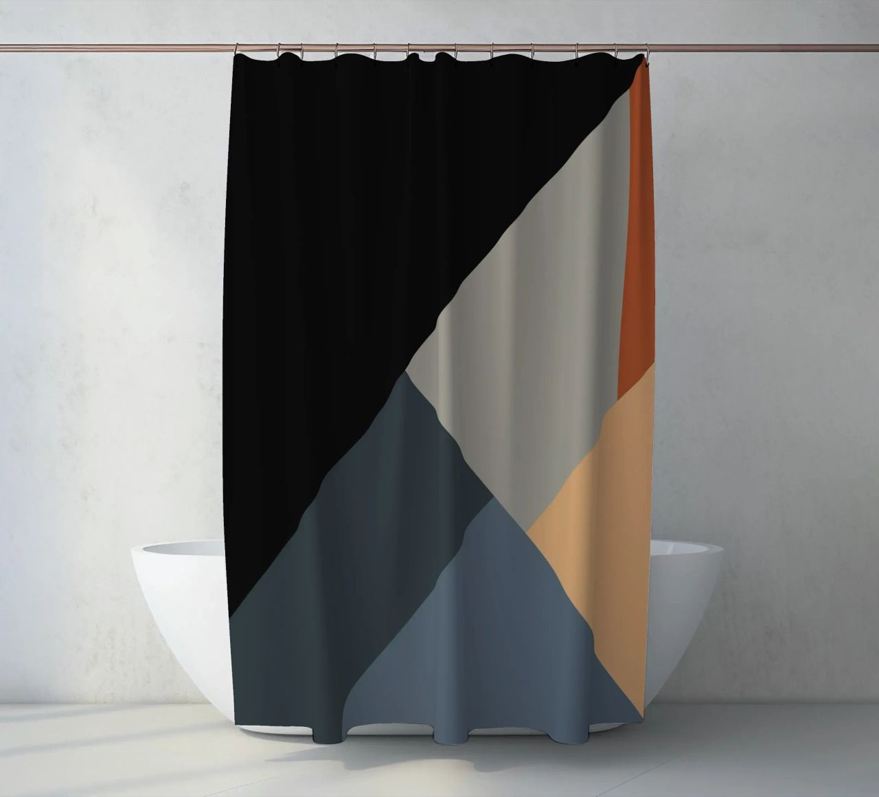 Minimal Muted color geometrical nordic art 06 #1 tenda da doccia da Little Dean