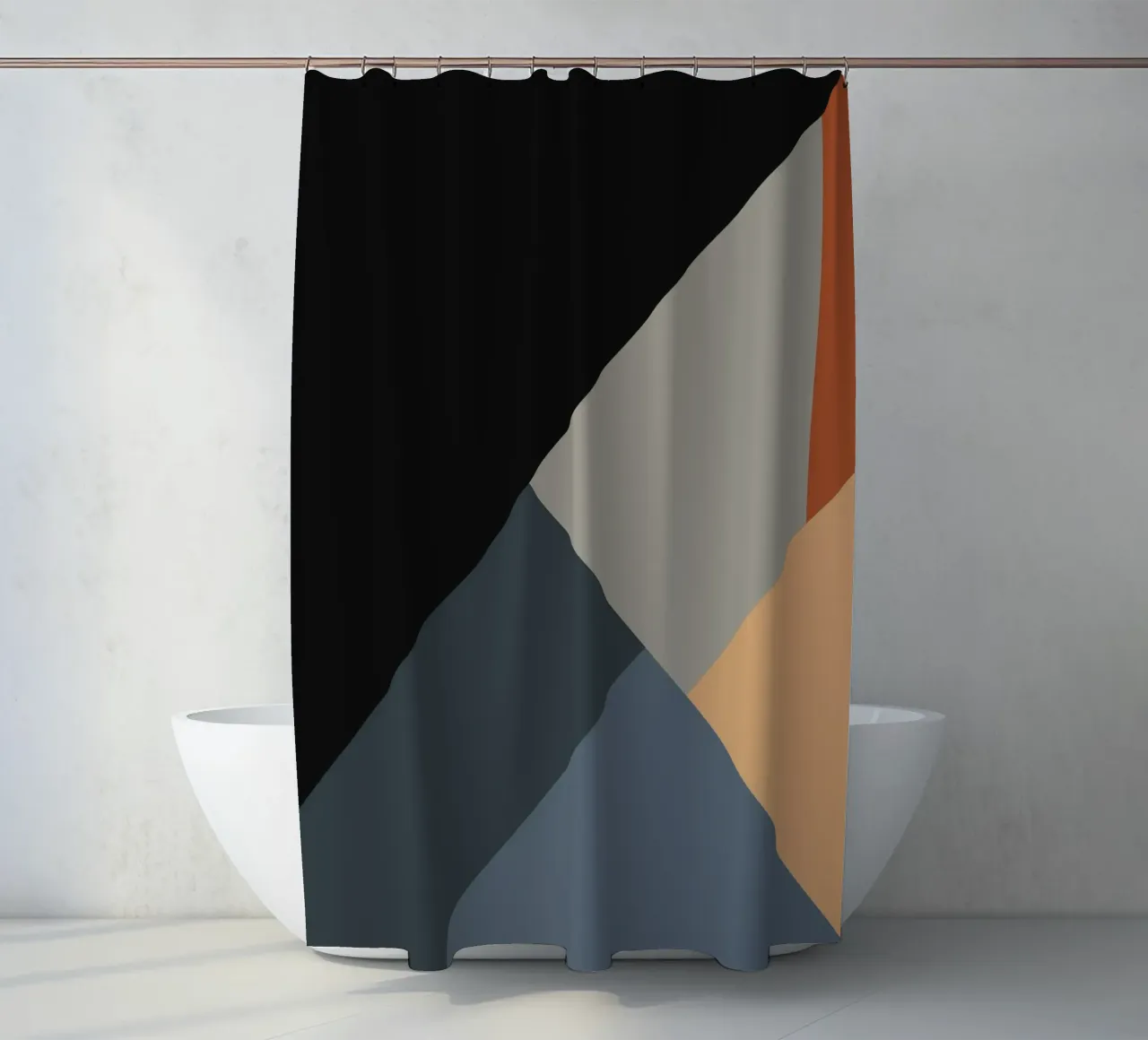 Minimal Muted color geometrical nordic art 06 #1 tenda da doccia da Little Dean