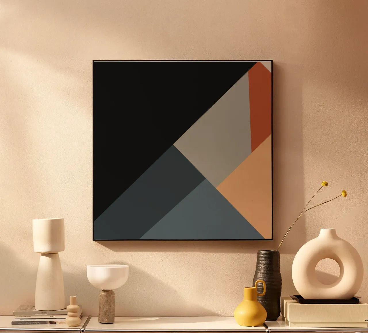 Minimal Muted color geometrical nordic art 06 #1 plexiglas de Little Dean