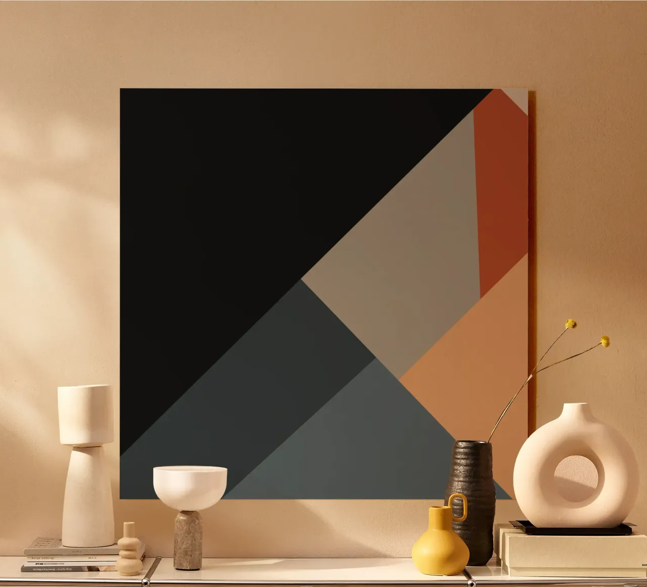 Minimal Muted color geometrical nordic art 06 #1 plexiglas de Little Dean