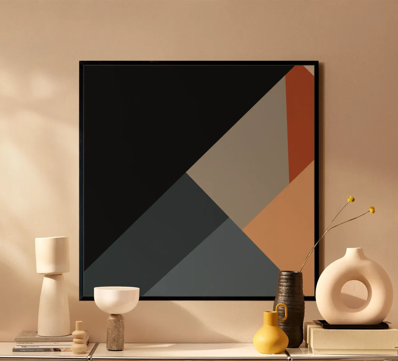 Minimal Muted color geometrical nordic art 06 #1 poster da Little Dean