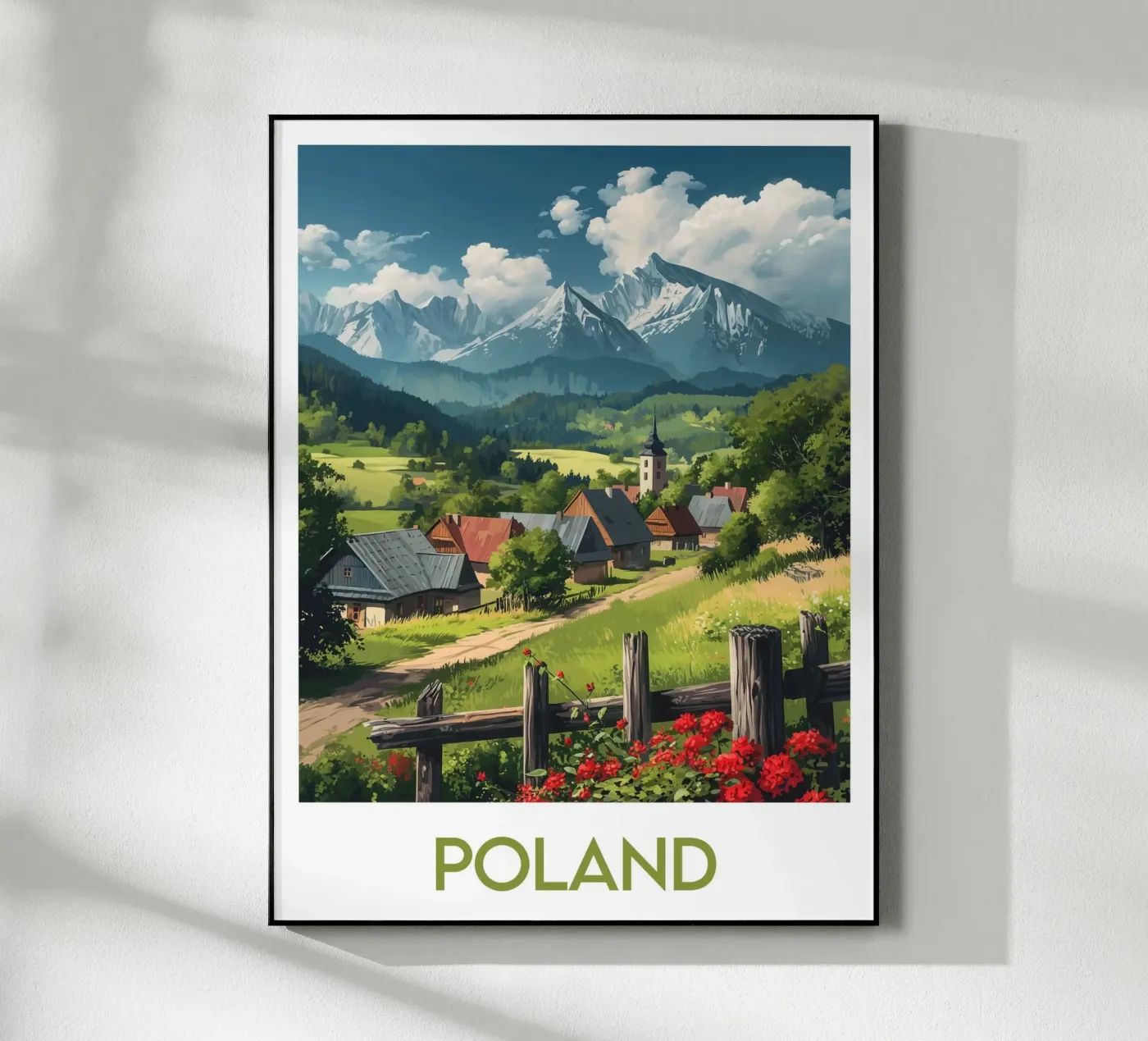 Affiche Pologne Acryl-Glas von Frame the World
