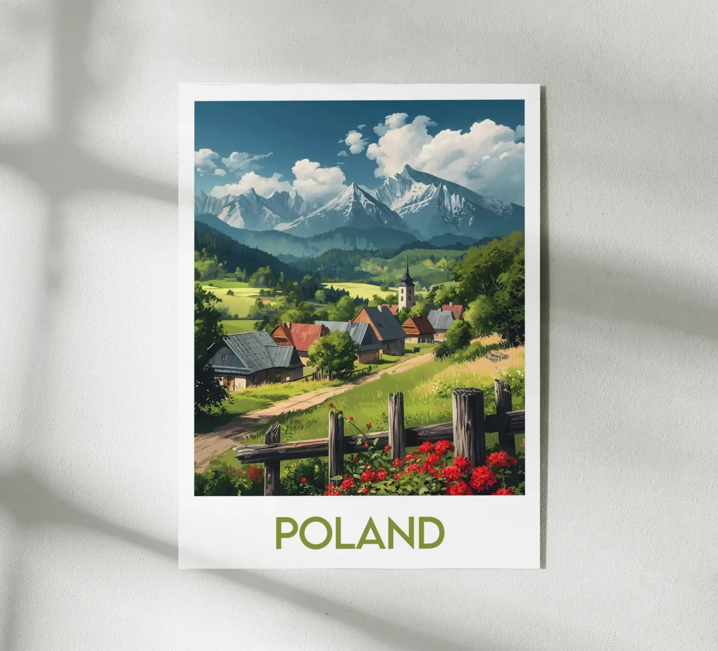 Affiche Pologne Acryl-Glas von Frame the World
