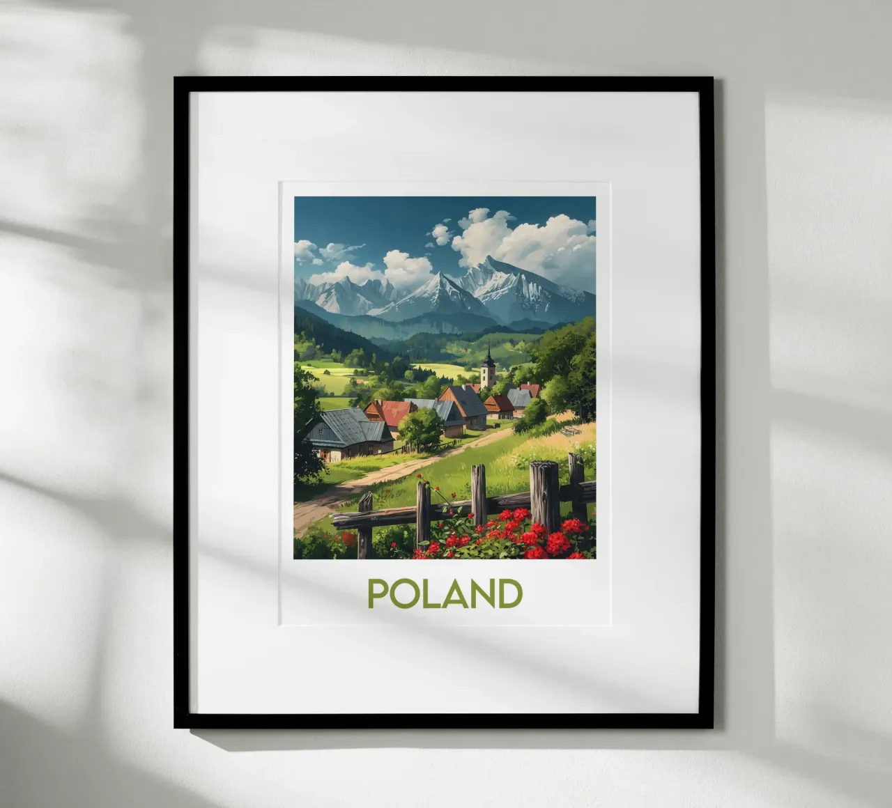 Affiche Poland poster con telaio in plastica da Frame the World