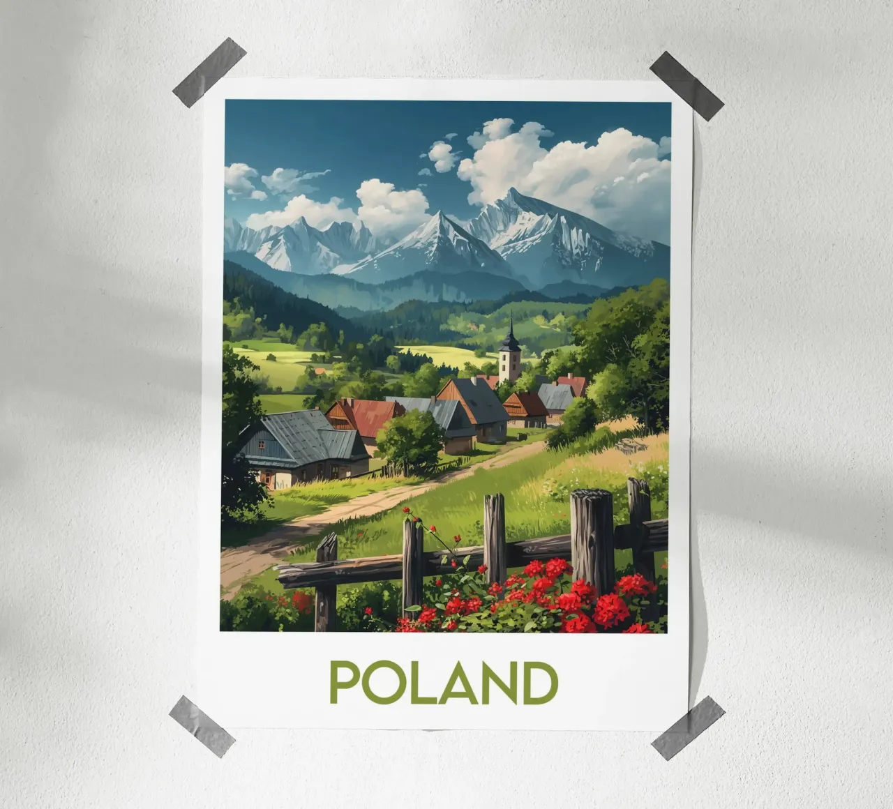 Affiche Poland poster con telaio in plastica da Frame the World