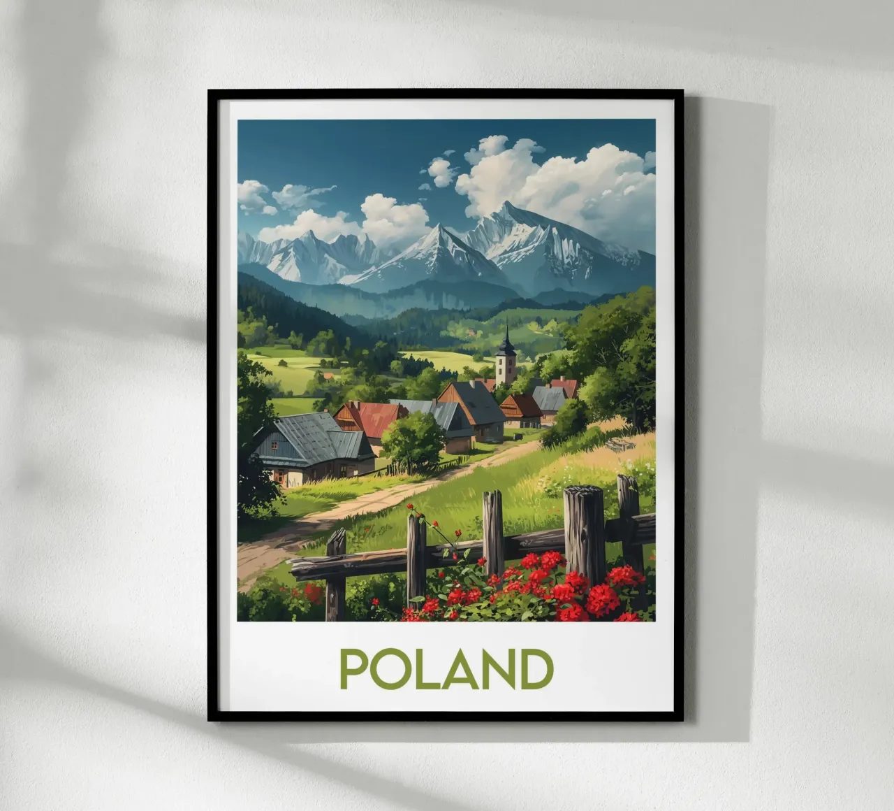 Affiche Poland poster con telaio in plastica da Frame the World