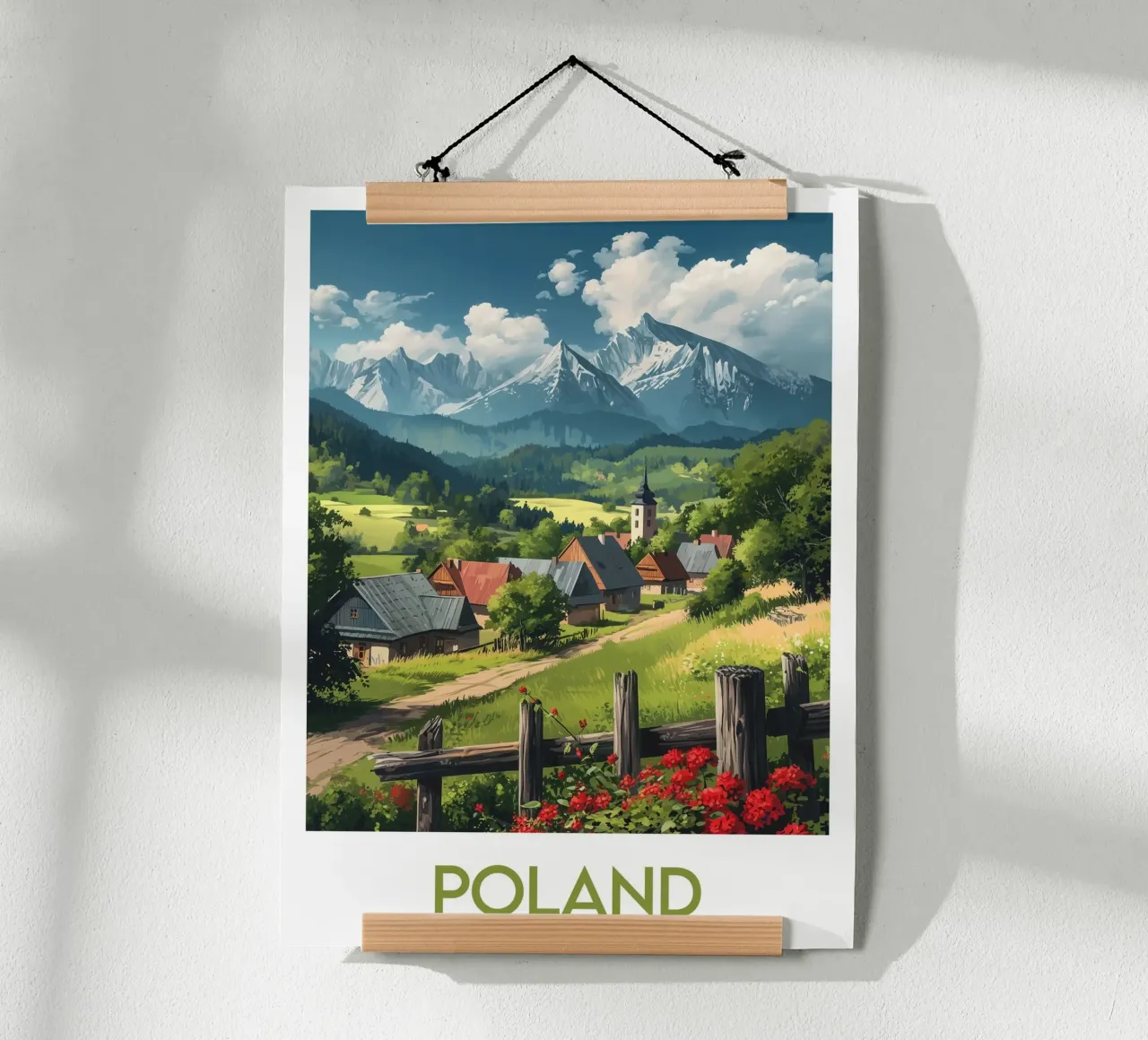 Affiche Poland poster con telaio in plastica da Frame the World