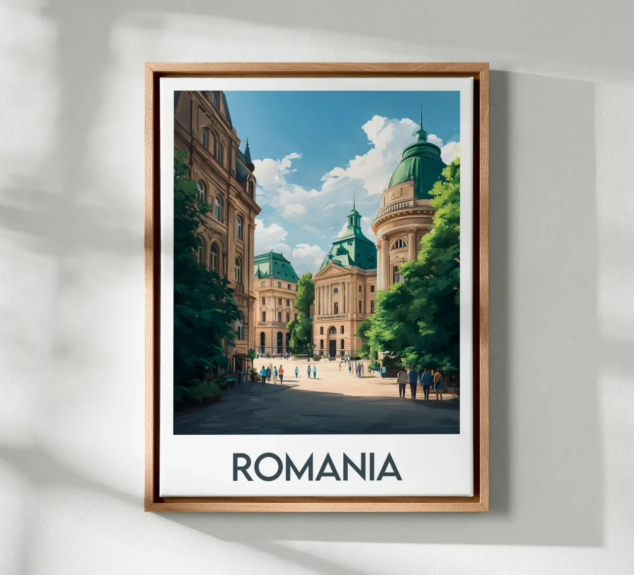 Affiche Roumanie tela con Cornice a cassetta da Frame the World