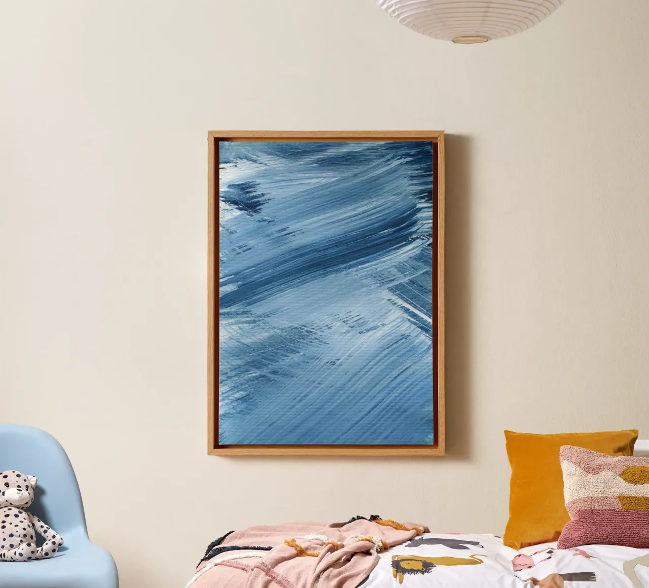 Textures | Blue Streaks tela con Cornice a cassetta da sabidussi