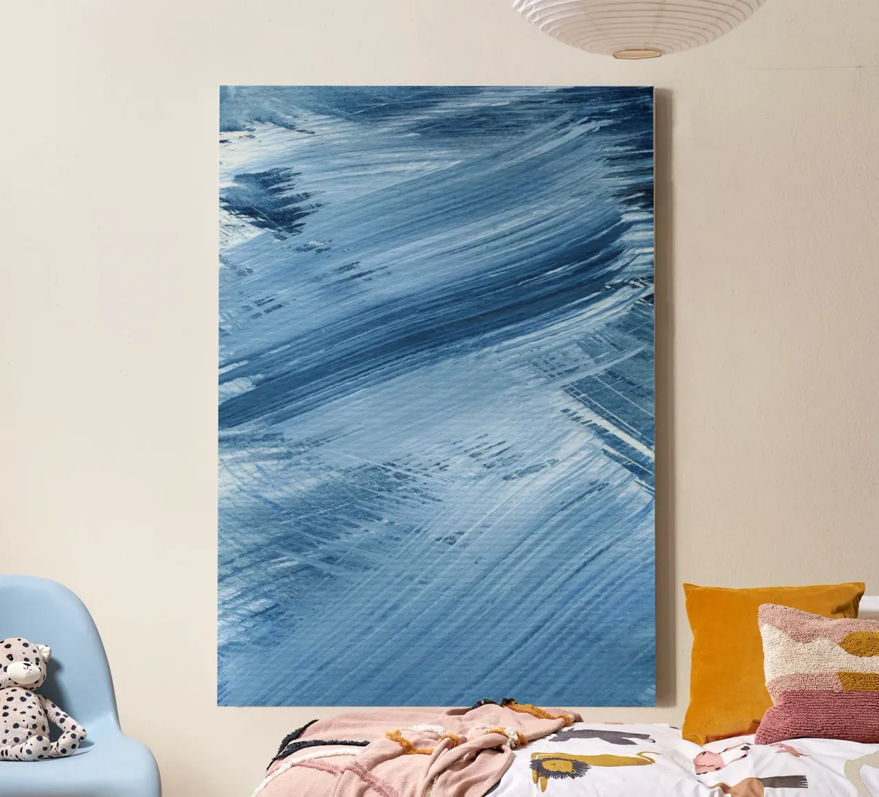 Textures | Blue Streaks tela con Cornice a cassetta da sabidussi