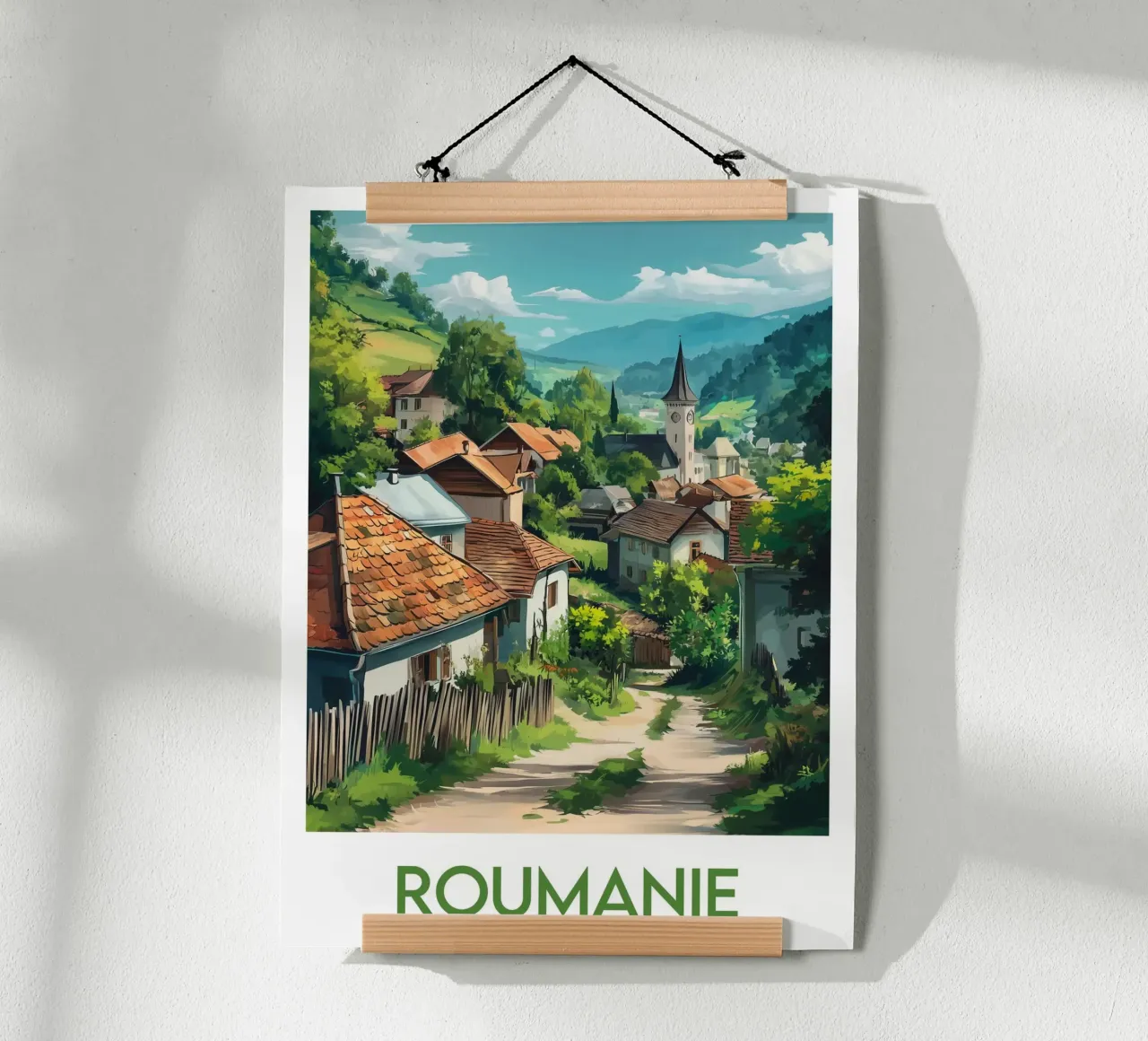 Affiche Roumanie poster con telaio in plastica da Frame the World