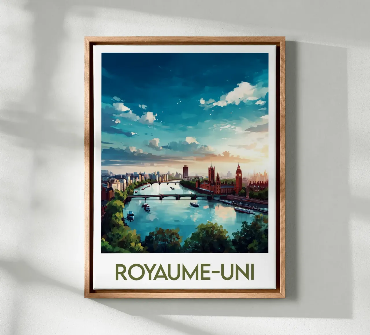 Poster del Regno Unito tela con Cornice a cassetta da Frame the World