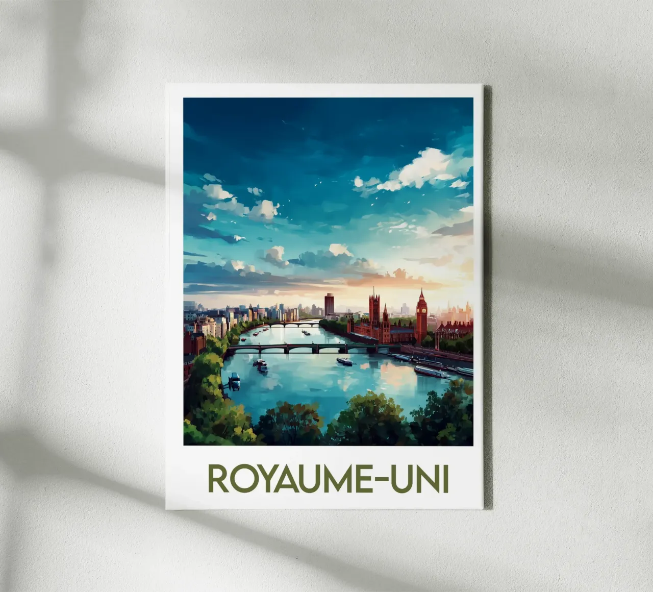 Poster del Regno Unito tela con Cornice a cassetta da Frame the World