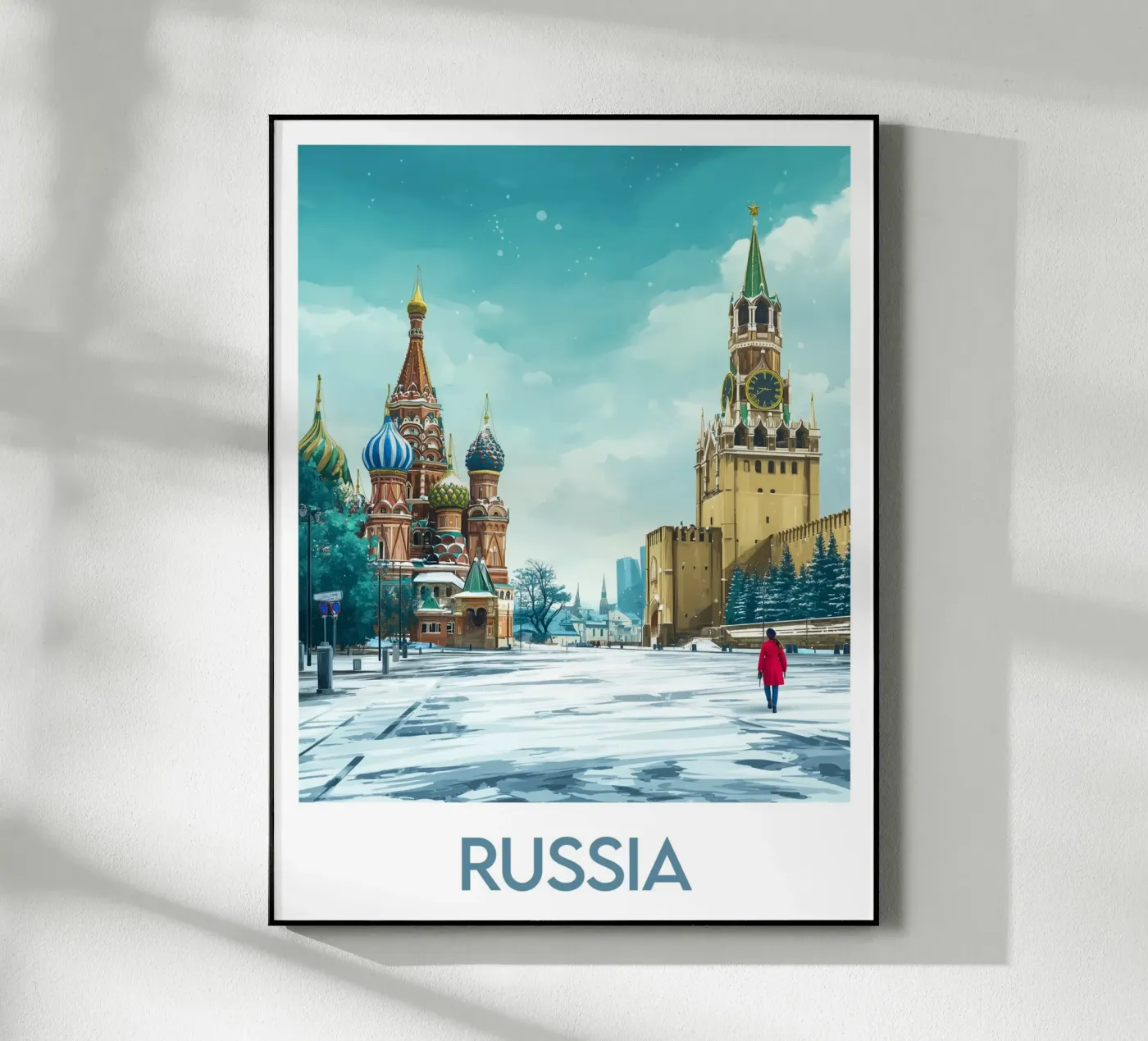 Affiche Russie Acryl-Glas von Frame the World