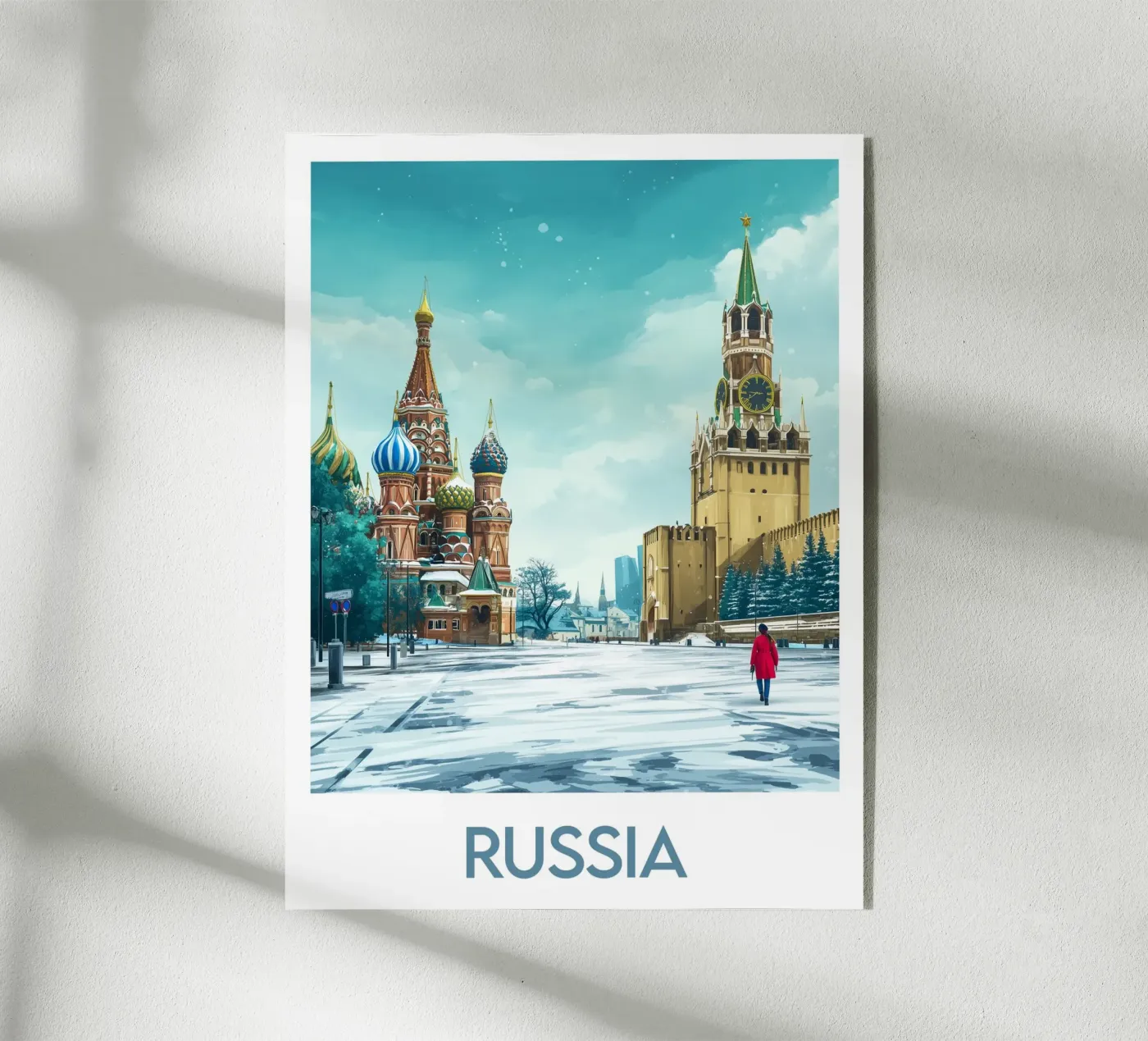 Affiche Russie Acryl-Glas von Frame the World