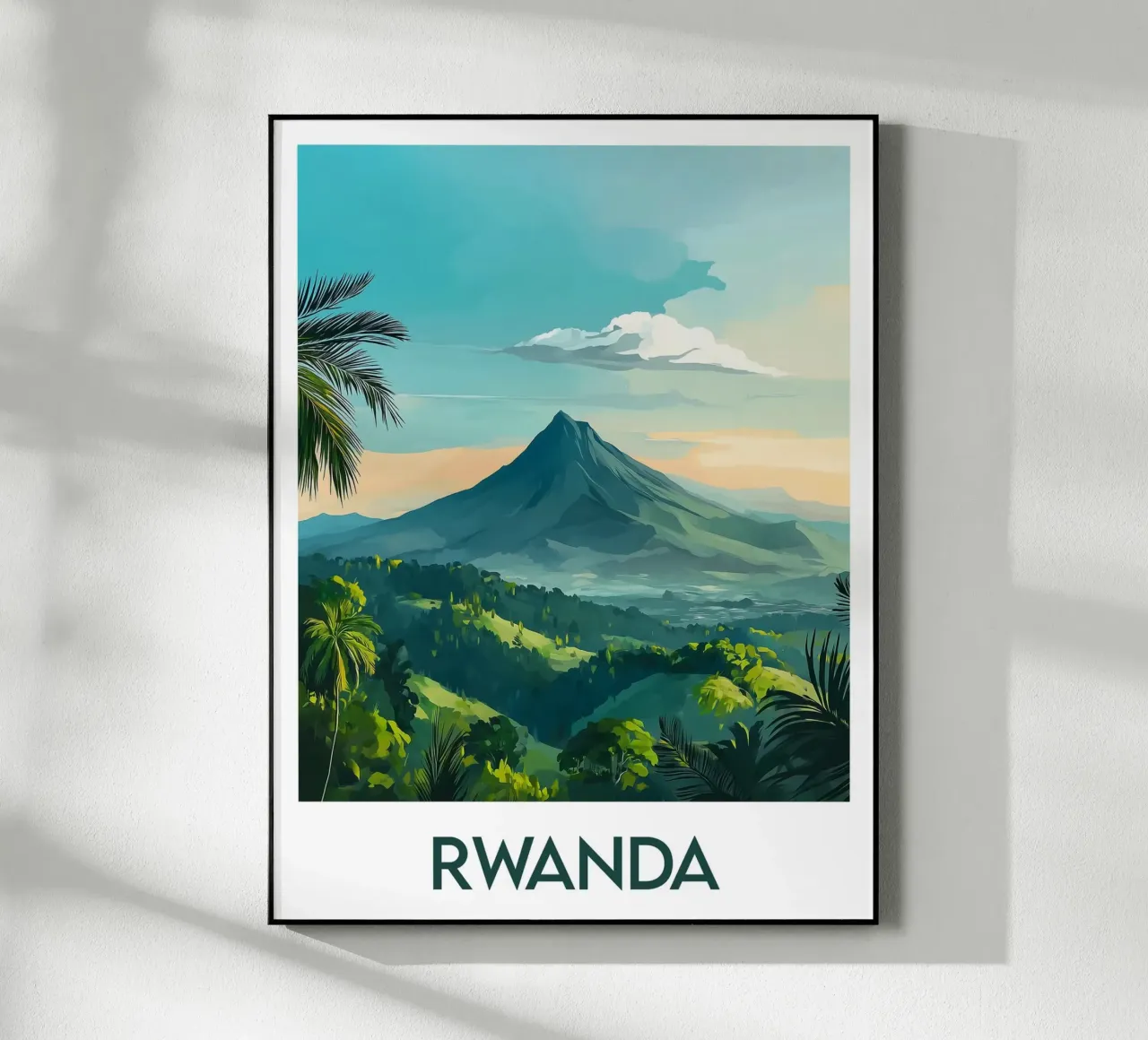 Poster del Ruanda plexiglass da Frame the World