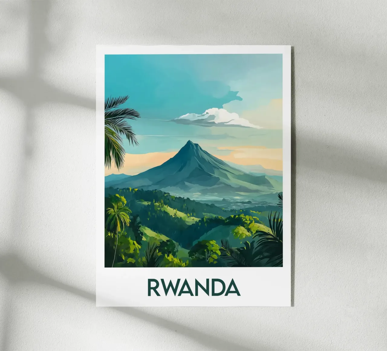 Poster del Ruanda plexiglass da Frame the World