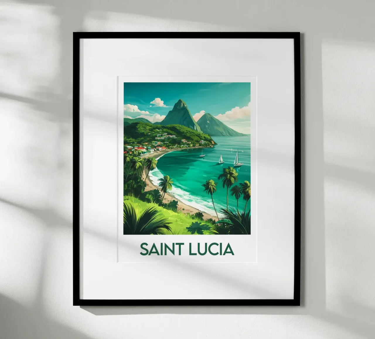 Affiche Saint Lucia carta hahnemühle da Frame the World
