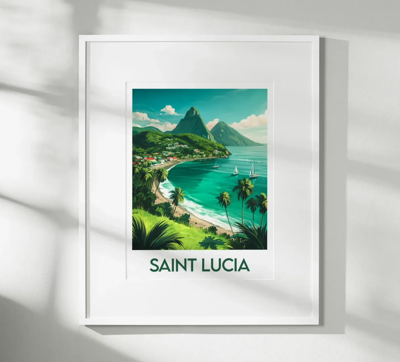 Affiche Saint Lucia carta hahnemühle da Frame the World