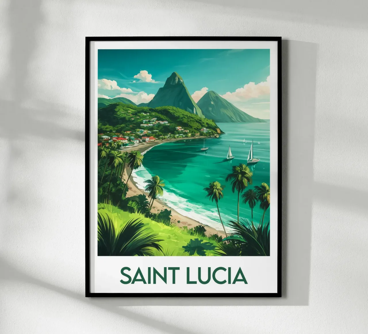 Affiche Saint Lucia carta hahnemühle da Frame the World