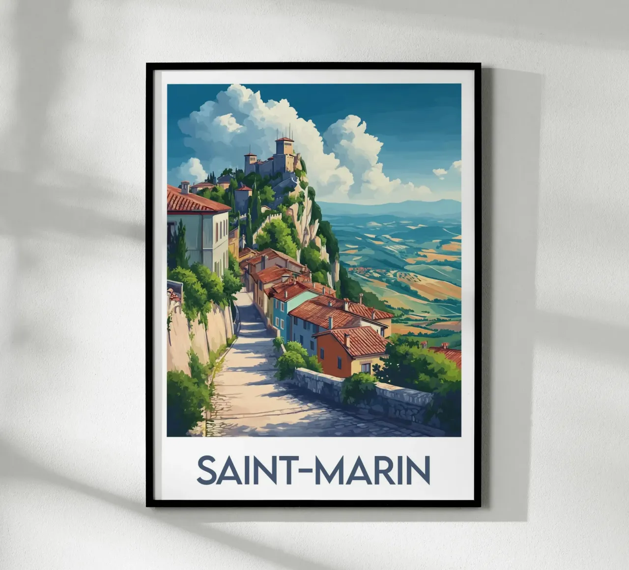 Affiche Saint-Marin poster avec cadre en aluminium de Frame the World