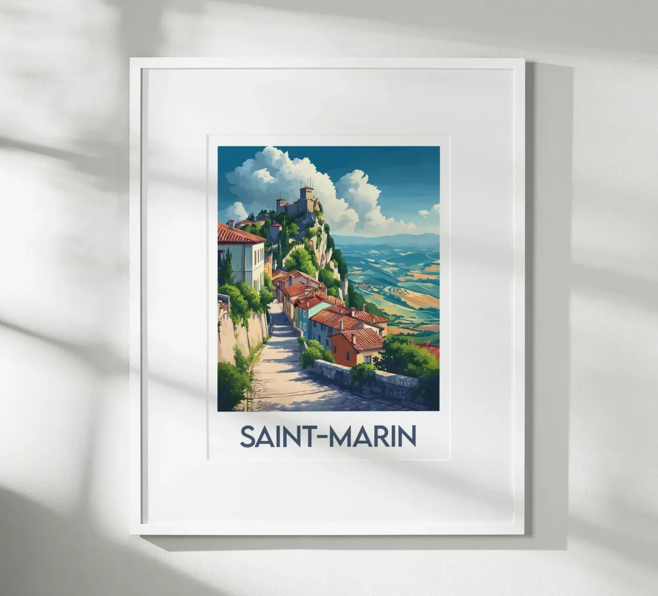 Affiche Saint-Marin poster avec cadre en aluminium de Frame the World